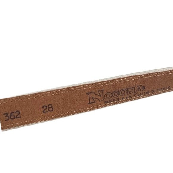 Nocona  White Leather Western Southwest Belt Vintage size 28 - Picture 6 of 8